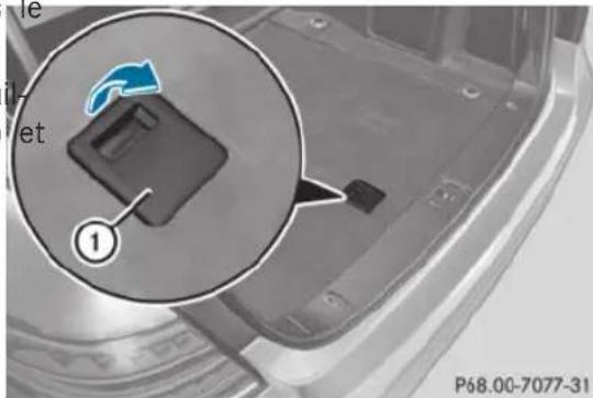 Mercedes-Benz E-Class (2014) - Compartiment de rangement sous le plancher du coffre (berline) - 1