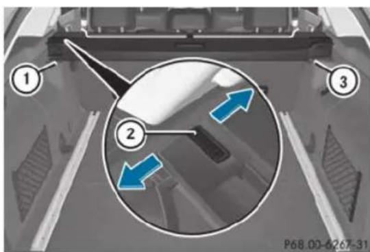 Mercedes-Benz E-Class (2014) - Déroulement et enroulement du couvre-bagages - 3