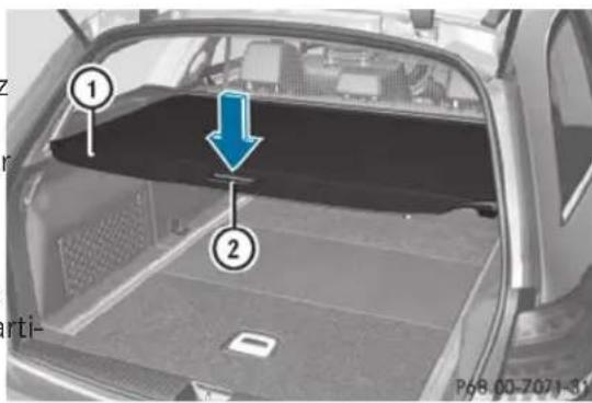 Mercedes-Benz E-Class (2014) - Déroulement et enroulement du couvre-bagages - 2