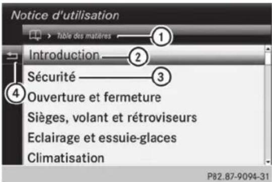 Mercedes-Benz E-Class (2014) - Table des matières - 1