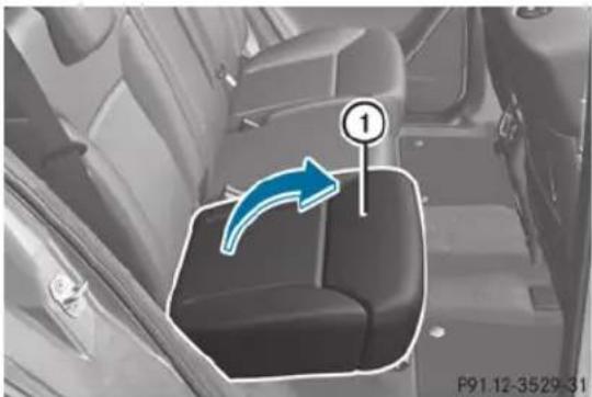 Mercedes-Benz M-Class (2014) - Basculement de la banquette arrière vers l'avant - 1