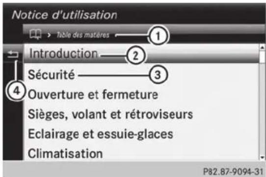 Mercedes-Benz M-Class (2014) - Table des matières - 1