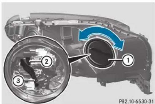 Mercedes-Benz M-Class (2014) - Feux de route (projecteurs halogènes) - 1