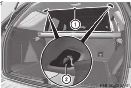 Mercedes-Benz M-Class (2014) - Accrochage du filet de protection - 1
