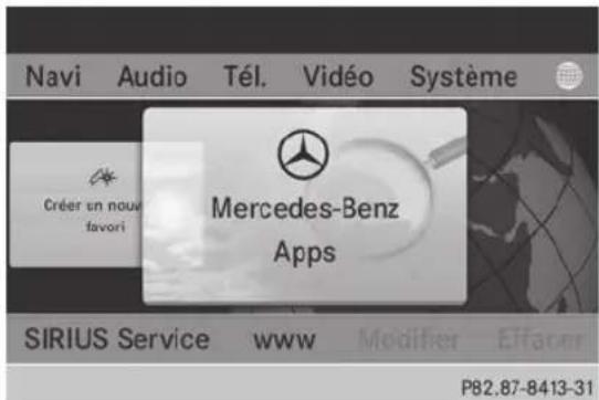 Mercedes-Benz M-Class (2014) - Affichage d'une page Web - 1