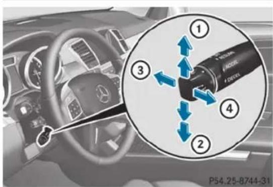 Mercedes-Benz M-Class (2014) - Manette du TEMPOMAT - 1