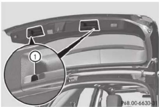 Mercedes-Benz M-Class (2014) - Portemanteaux sur le hayon - 1