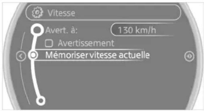 MINI Clubman (2014) - Mémorisation de la vitesse instantanée comme vitesse limite - 1