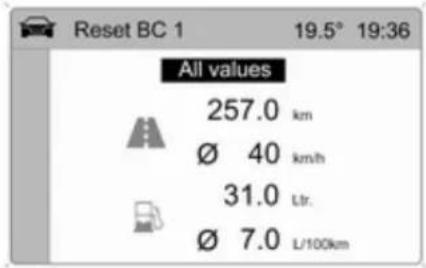 OPEL Astra Twintop (2011) - Restart trip computer - 2