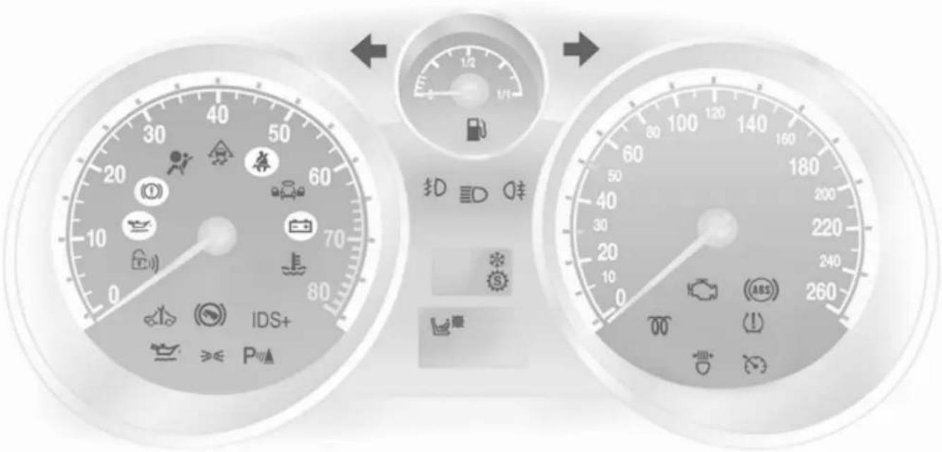OPEL Astra Twintop (2011) - Control indicators - 1