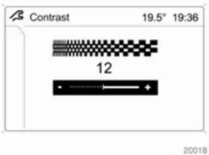 OPEL Astra Twintop (2011) - Adjusting contrast (Graphic-Info-Display) - 1