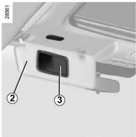 RENAULT Megane (2012) - MANUAL WINDOW WINDERS / SUN VISOR - 2