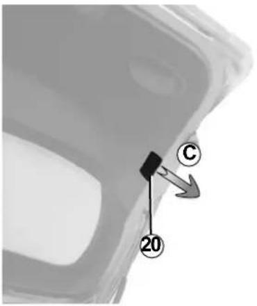 RENAULT Megane (2012) - REAR LIGHTS AND INDICATOR LIGHTS: changing bulbs (4/6) - 1