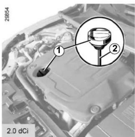 RENAULT Megane (2012) - ENGINE OIL LEVEL: topping up, filling (3/3)/OIL CHANGE - 2