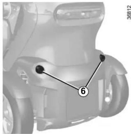 RENAULT Twizy (2012) - Éclaireur plaque d'immatriculation 5 - 1