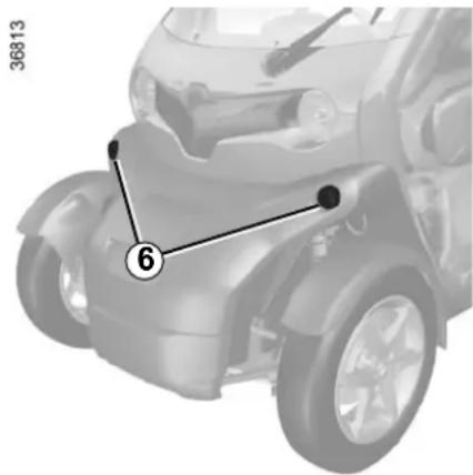 RENAULT Twizy (2012) - PROJECTEURS AVANT : remplacement des lampes (2/2) - 1