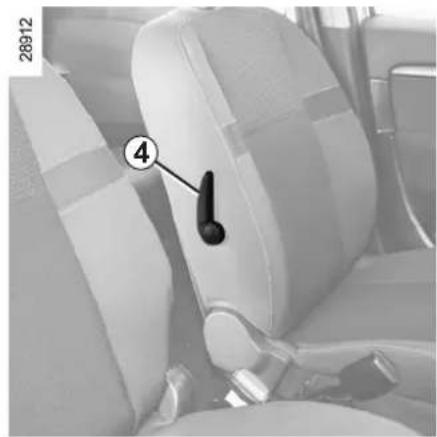 RENAULT Scenic (2012) - To raise or lower the seat base - 1