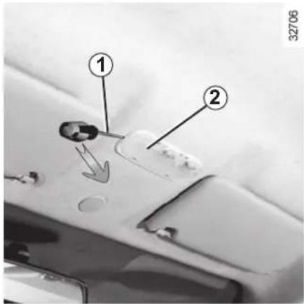 RENAULT Twingo (2011) - INTERIOR LIGHTS: changing bulbs (1/2) - 1