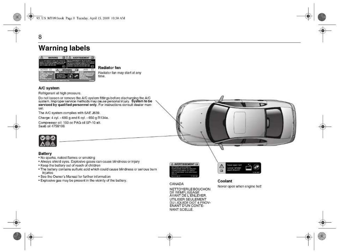 SAAB 9-3 (2004) - Engine bay, 2.8 V6 - 19
