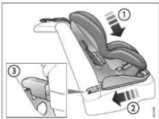 SAAB 9-3 (2004) - LATCH child seat installation - 1
