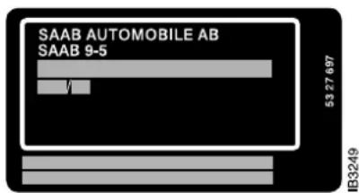 SAAB AUTOMOBILE AB SAAB 9-5 53 27 697 IB3249