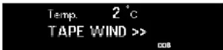 Temp. 2 °C TAPE WIND >> COB