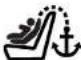 SAAB 9-3 (2008) - Child top tether anchorages for forward facing child seats - 1
