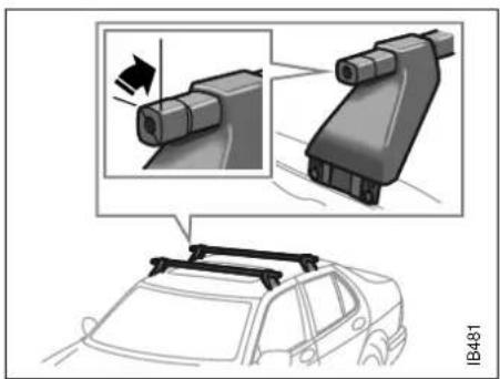 SAAB 9-5 (2003) - Fitting the roof carriers, 9-5 Sedan and 9-5 Wagon without roof rails (accessory) - 1