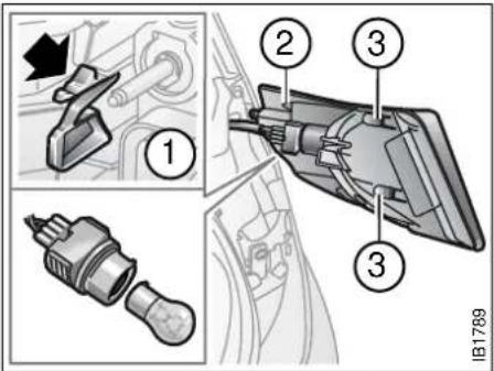 SAAB 9-5 (2003) - Front turn signal bulb - 1