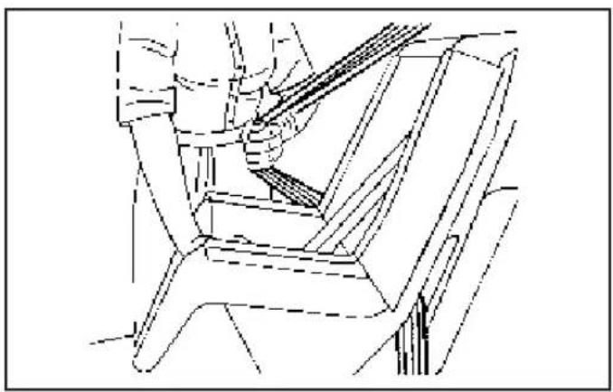 SAAB 9-7X (2006) - Fixation d'un appareil de retenue pour enfant en position siège arrière extérieur - 2