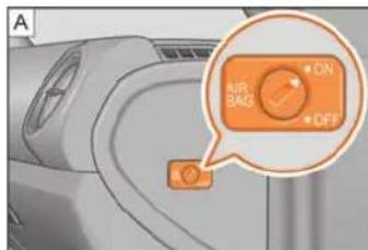 SKODA Citigo (2012) - Commutateur à clé de l'airbag frontal du passager avant - 1