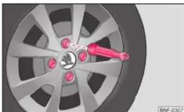SKODA Citigo (2012) - Desserrage et serrage des boulons de roue - 2