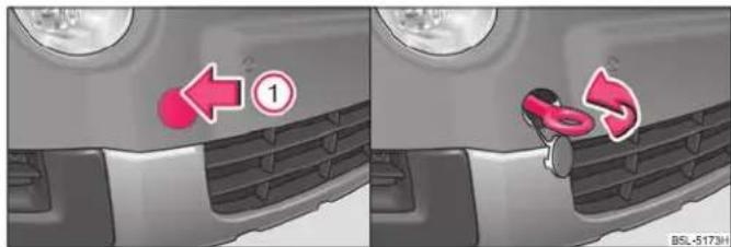 SKODA Yeti (2011) - Oeillet avant de remorquage - 1