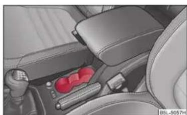 SKODA Yeti (2011) - Porte-gobelets dans la console centrale avant - 1