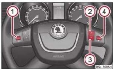 SKODA Yeti (2011) - Commande du téléphone à partir du volant multifonction - 1
