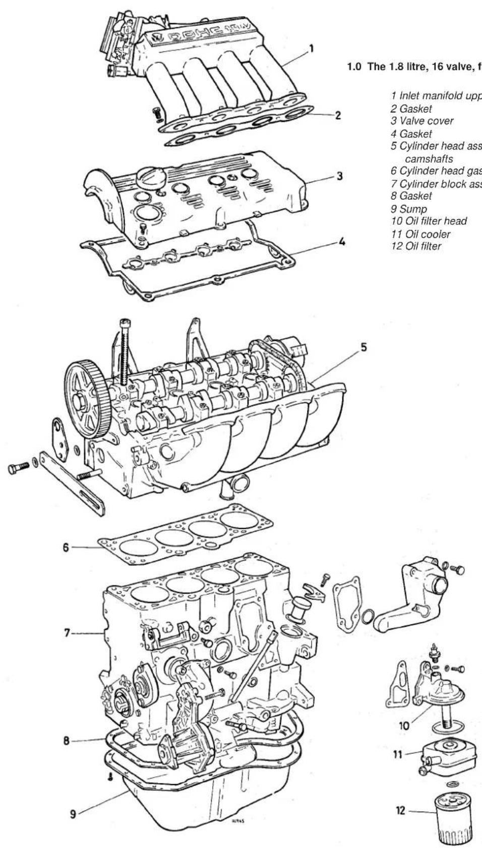 VOLKSWAGEN Jetta (1984) - Torque wrench settings Nm lbf ft - 1