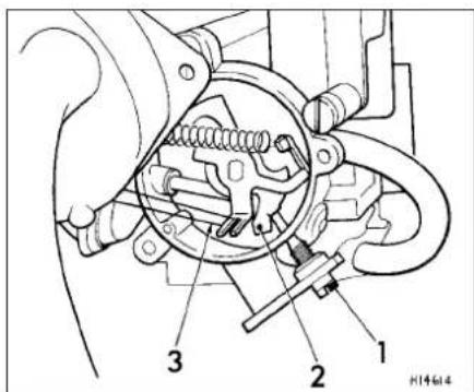 VOLKSWAGEN Jetta (1984) - Choke valve gap (wide open kick) - 1