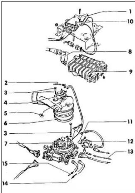 VOLKSWAGEN Jetta (1984) - 1.0b Mono-Jetronic system inlet manifold and associated components - 1