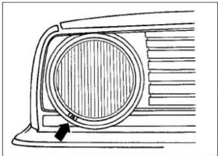 VOLKSWAGEN Golf (1984) - Front foglight bulb and unit - removal and refitting - 5
