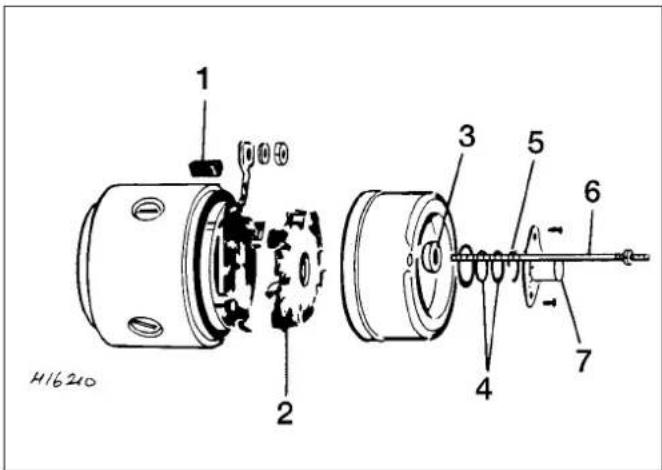 VOLKSWAGEN Golf (1984) - Starting motor - brush renewal - 2
