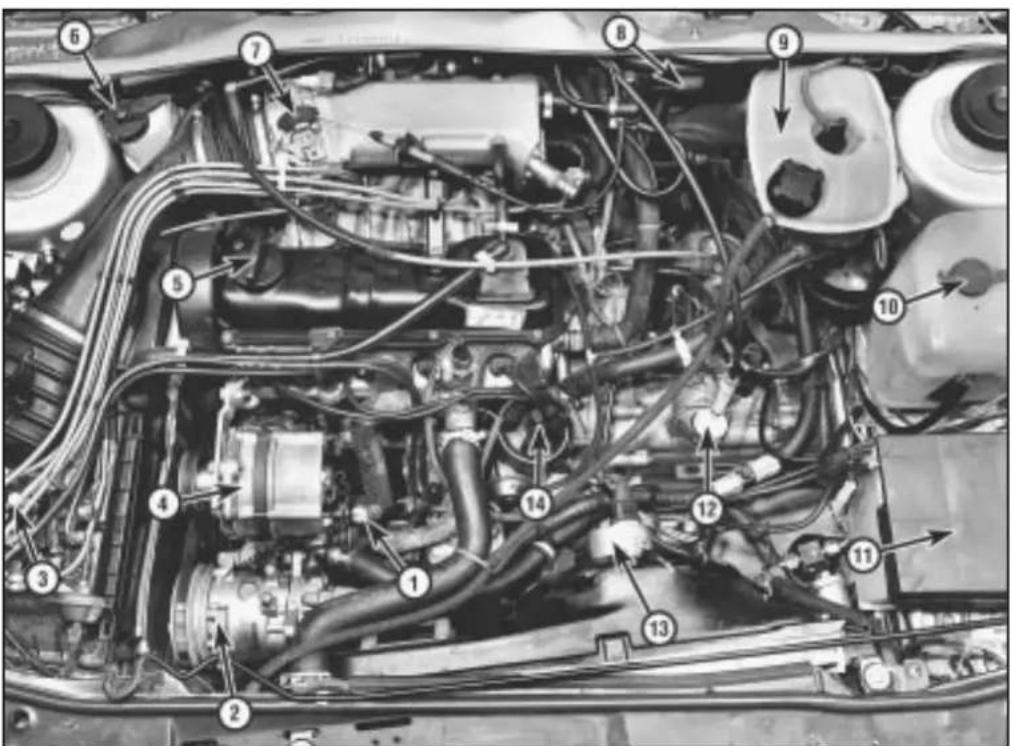 VOLKSWAGEN Golf (1984) - Underbonnet view – fuel injection model - 1
