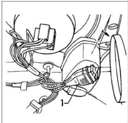 VOLKSWAGEN Golf (1984) - Headlamp range control - removal and refitting - 2