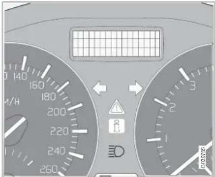 VOLVO S40 (2012) - Λυχνίες στο κέντρο του πίνακα οργάνων - 1