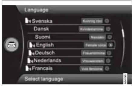 Language Svenska Küring rist Dansk Xvindstemme Suomi Nessäki English Female voice Deutsch Frauantömsme Nederlands Vivuwensten Français Voss Immune Select language