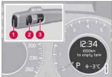 1 2 3 12:34 1000km to empty tank P + -3°C
