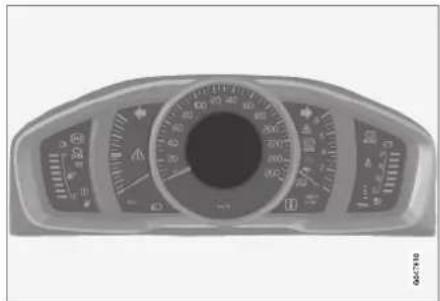 VOLVO V60 (2013) - Combiné d'instruments, analogique - vue d'ensemble - 1