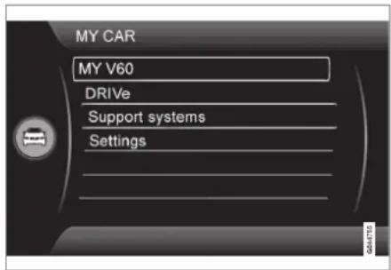 VOLVO V60 (2013) - Start/Stop\* - configuration - 1