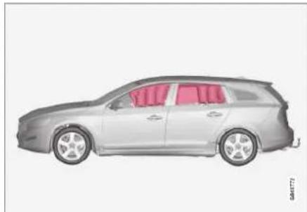 VOLVO V60 (2013) - Rideau gonflable (IC) - 1
