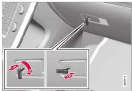 VOLVO V60 (2013) - Verrouillage/déverrouillage - boîte à gants - 1