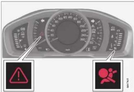 VOLVO V60 (2013) - Sécurité - témoin d'avertissement - 1